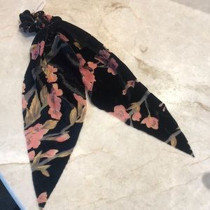 Floral Velvet Scrunchie “Pony Scarf” — NWT